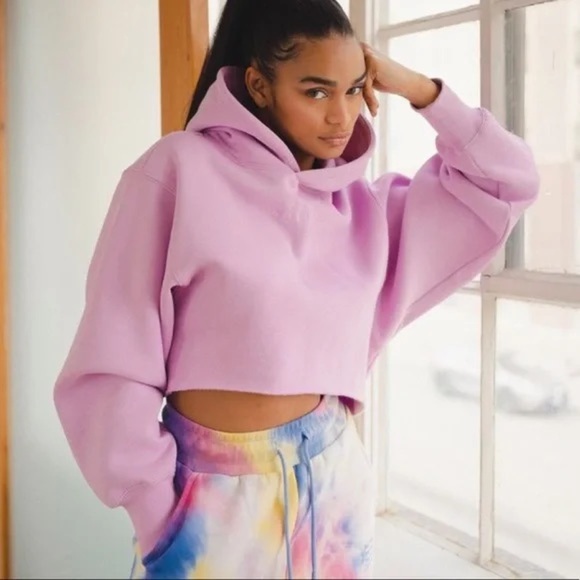 Balance Athletica Tops - Vitality / Balance Athletica Affirmation Cropped Hoodie - M Pink